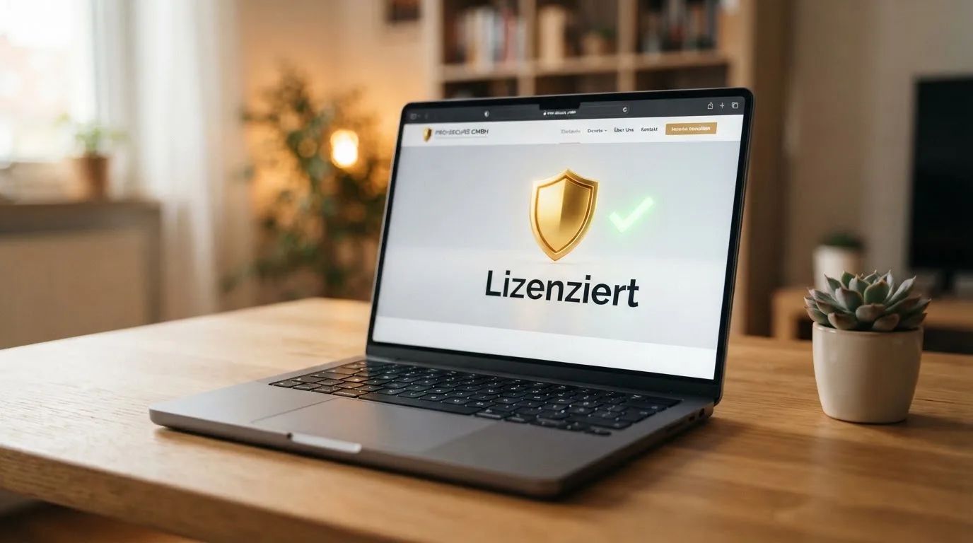 Nahaufnahme eines amtlichen Genehmigungsschreibens mit Stempel und Unterschrift.